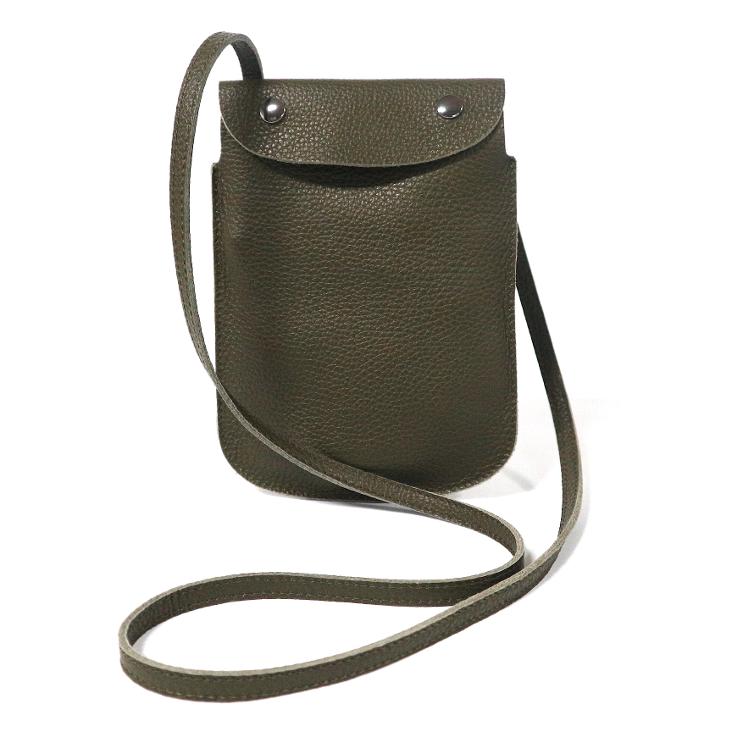 Griesbach – Phone Bag aus strukturiertem Leder Farbe Olivgrün
