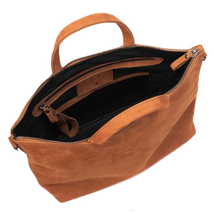 Griesbach – Ada Square Bag aus genarbtem Nubukleder Farbe Rostbraun - 2