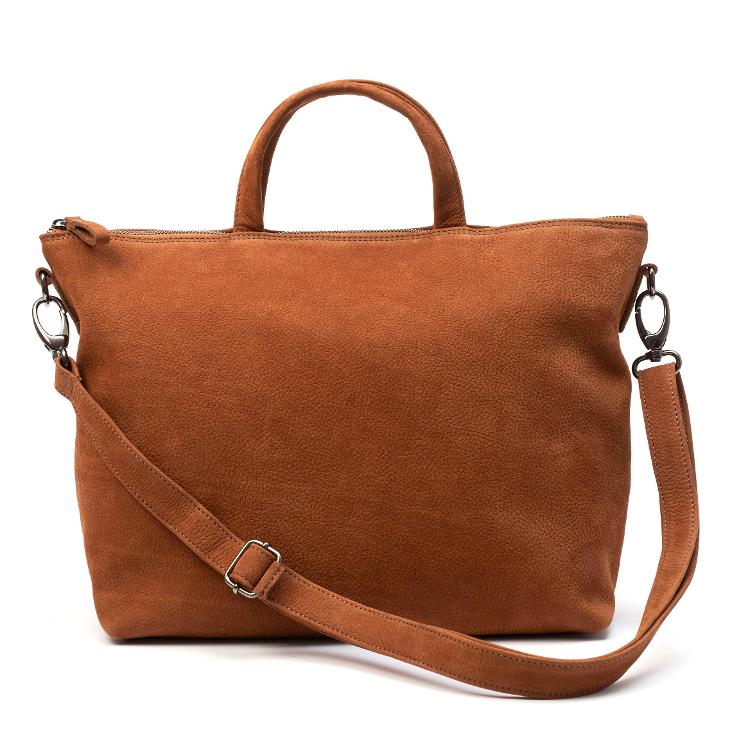Griesbach – Ada Square Bag aus genarbtem Nubukleder Farbe Rostbraun