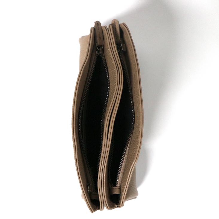 Griesbach - Azra Clutch in strukturiertem Leder Farbe Greige - 2