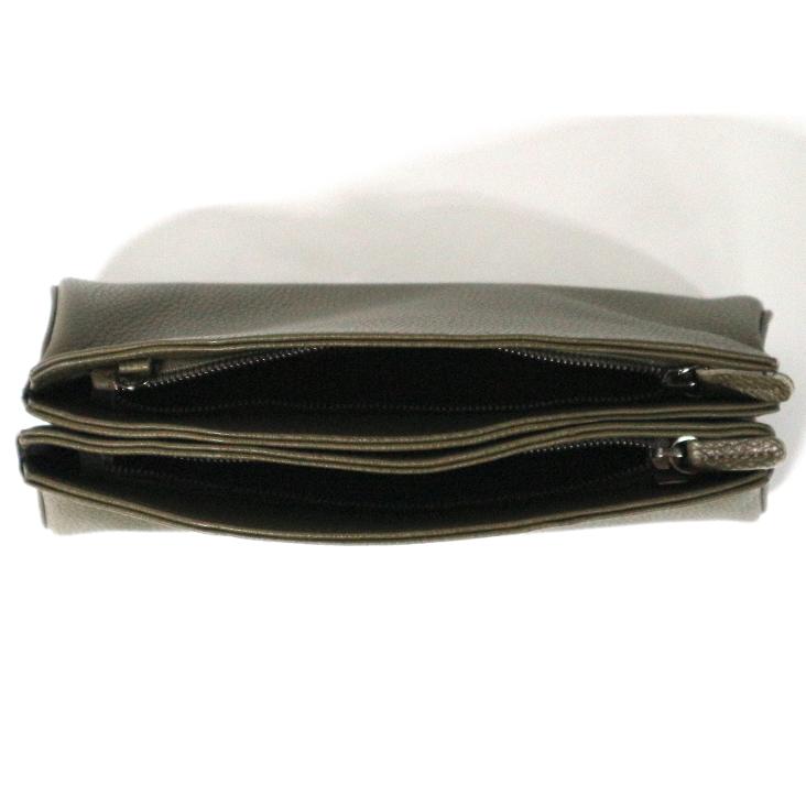 Griesbach - Azra Clutch in strukturiertem Leder Farbe Olivgrün - 3