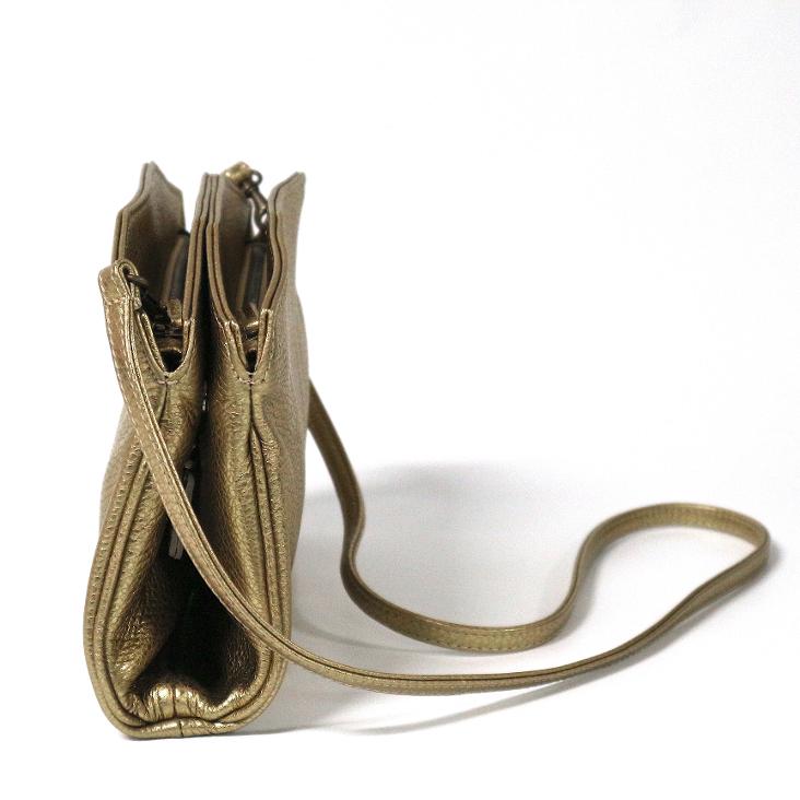 Griesbach - Azra Clutch in strukturiertem Leder in Metallic-Optik Farbe Gold - 1