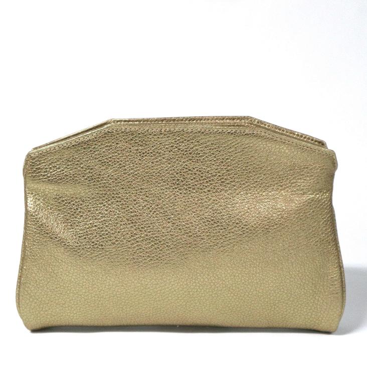 Griesbach - Azra Clutch in strukturiertem Leder in Metallic-Optik Farbe Gold - 0