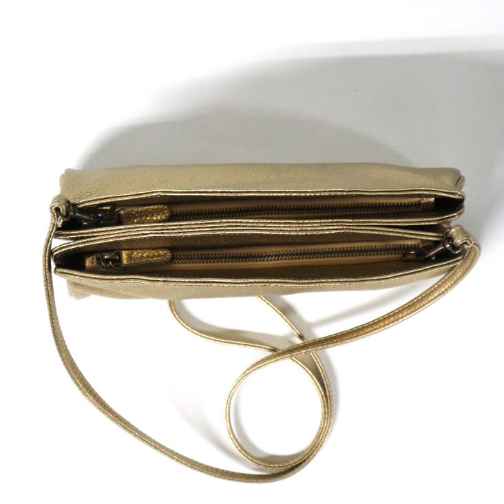 Griesbach - Azra Clutch in strukturiertem Leder in Metallic-Optik Farbe Gold - 2