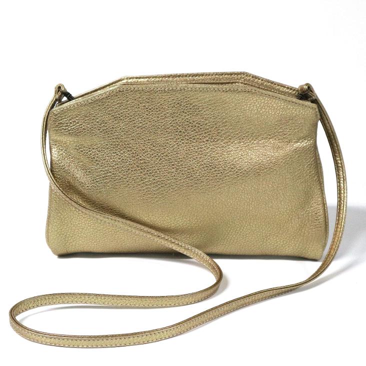 Griesbach - Azra Clutch in strukturiertem Leder in Metallic-Optik Farbe Gold