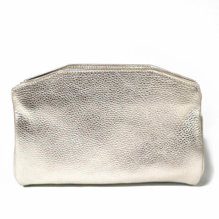 Griesbach - Azra Clutch in strukturiertem Leder in Metallic-Optik Farbe Platin - 1