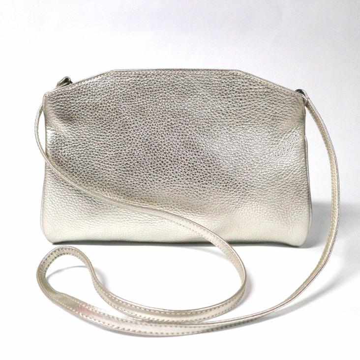 Griesbach - Azra Clutch in strukturiertem Leder in Metallic-Optik Farbe Platin