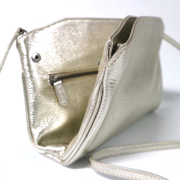 Griesbach - Azra Clutch in strukturiertem Leder in Metallic-Optik Farbe Platin - 3