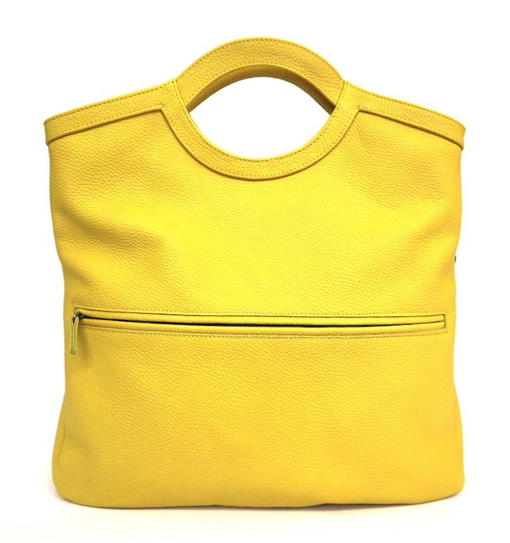 Griesbach – Big Elena Bag aus strukturiertem Leder Farbe Gelb - 1