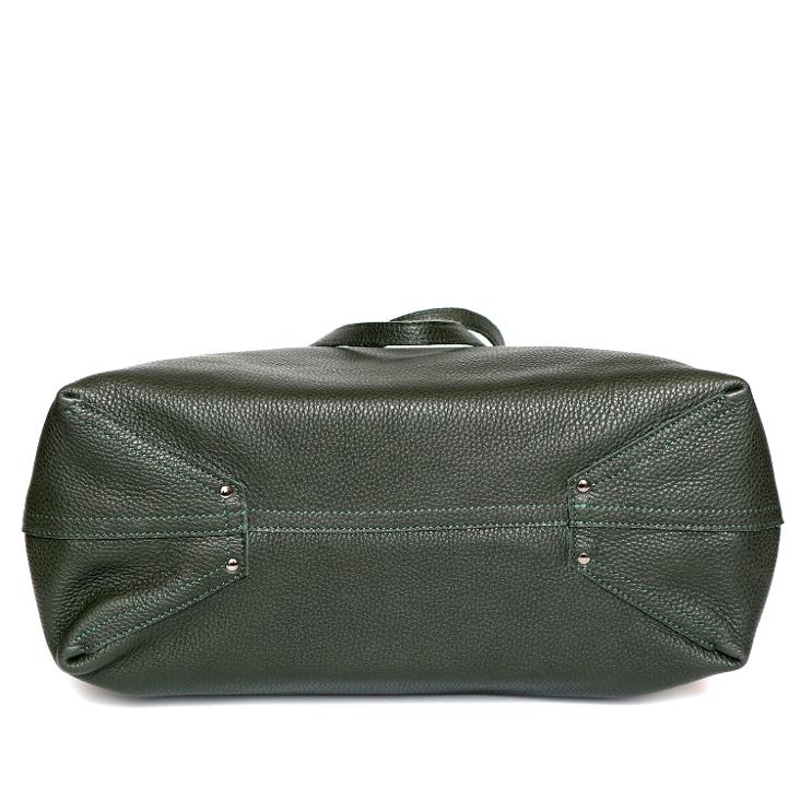 Griesbach – Big Soley Bag aus genarbtem Glattleder Farbe Dunkelgrün - 2