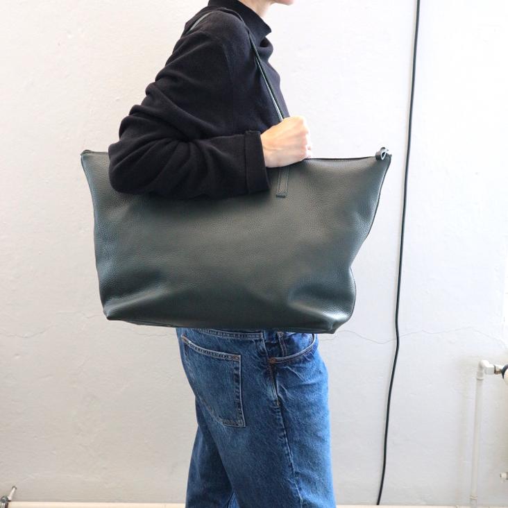Griesbach – Big Soley Bag aus genarbtem Glattleder Farbe Dunkelgrün - 3