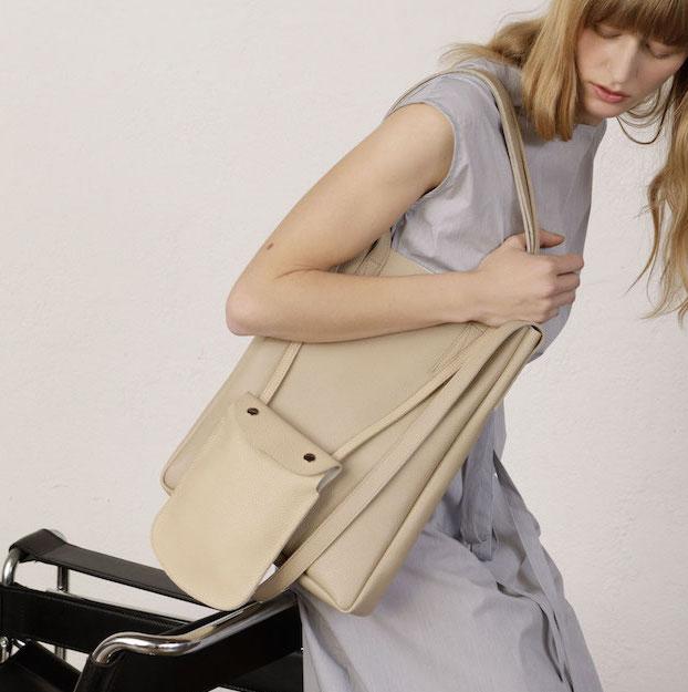 Griesbach – City Tote Bag aus strukturiertem Leder Farbe Beige - 0