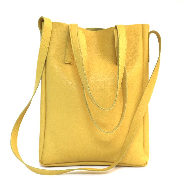Griesbach – City Tote Bag aus strukturiertem Leder Farbe Gelb