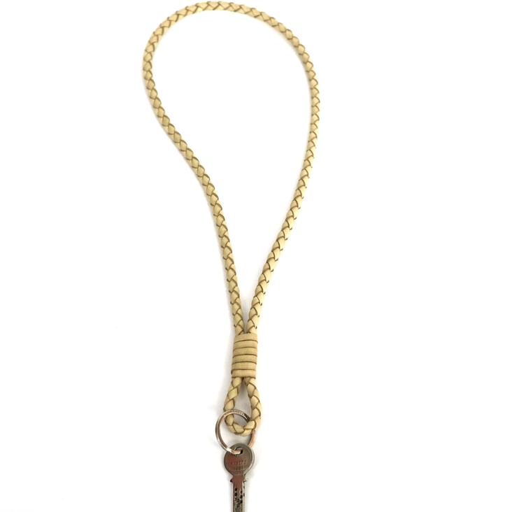 Griesbach – Lanyard geflochtenes Glattleder Farbe Hellbeige
