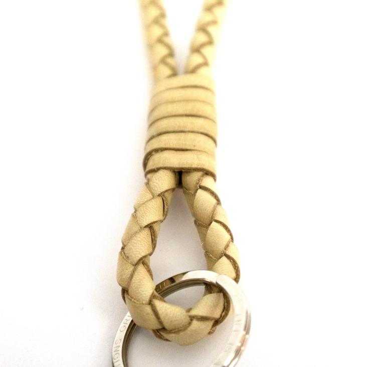 Griesbach – Lanyard geflochtenes Glattleder Farbe Hellbeige - 0