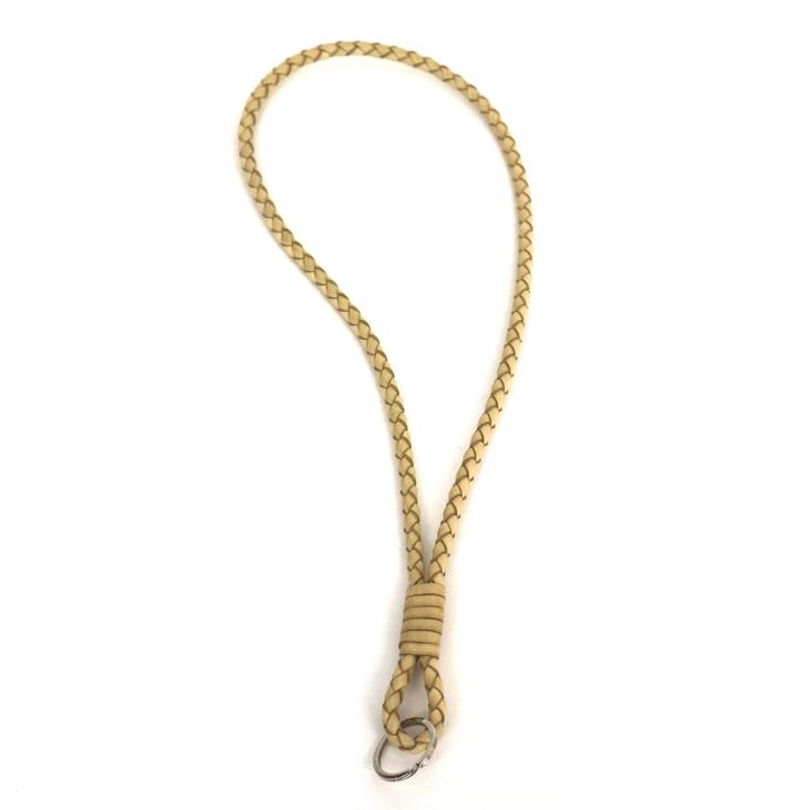 Griesbach – Lanyard geflochtenes Glattleder Farbe Hellbeige - 1