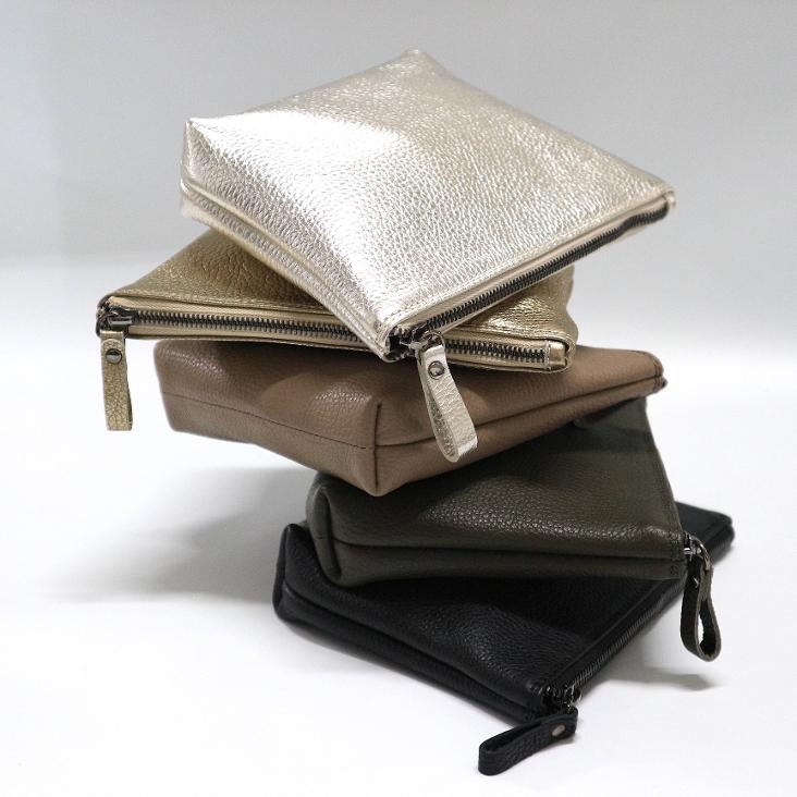 Griesbach - Marina Case aus strukturiertem Leder in Metallic-Optik Farbe Gold - 1