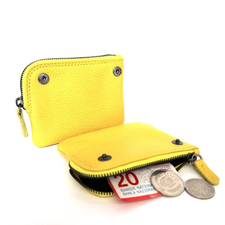 Griesbach – Money Case Double aus gelbem strukturiertem Leder - 0