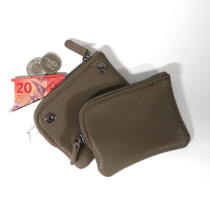 Griesbach – Money Case Double aus strukturiertem Leder Farbe Terra - 3