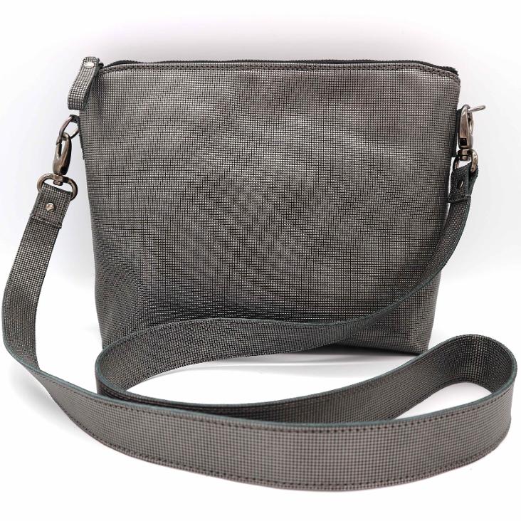 Griesbach – Pepita Bag aus geprägtem Leder in Metallic-Optik Farbe Graphit