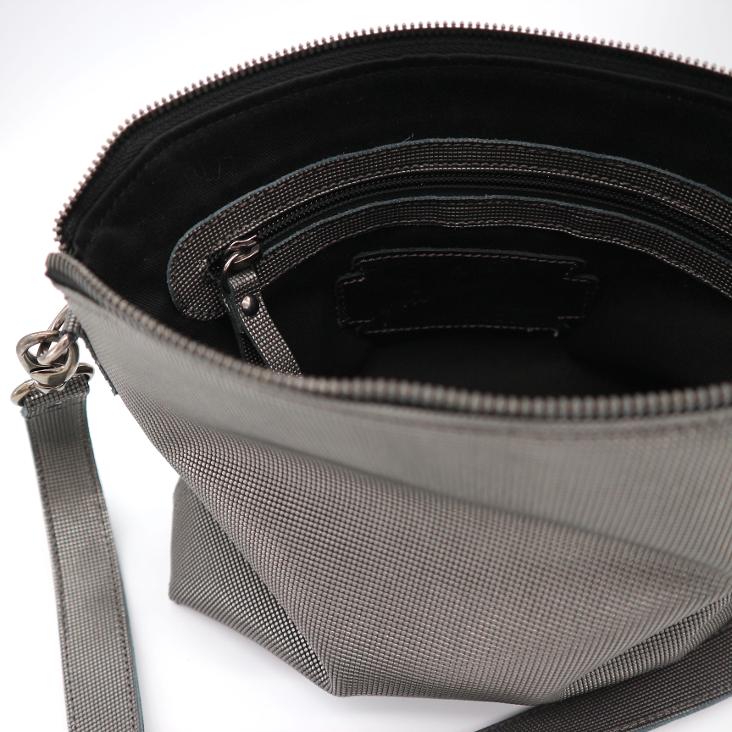 Griesbach – Pepita Bag aus geprägtem Leder in Metallic-Optik Farbe Graphit - 2