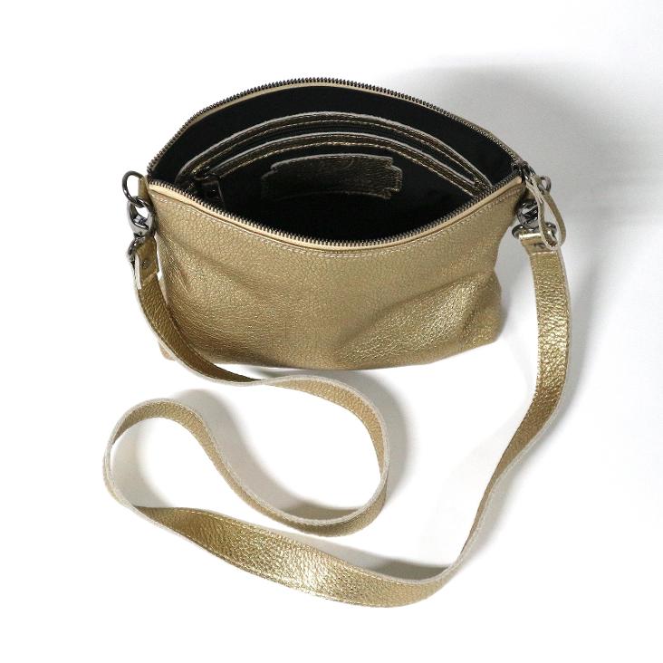 Griesbach - Pepita Bag in strukturiertem Leder in Metallic-Optik Farbe Gold - 3
