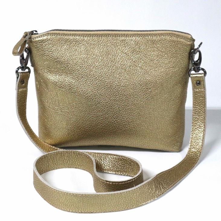 Griesbach - Pepita Bag in strukturiertem Leder in Metallic-Optik Farbe Gold