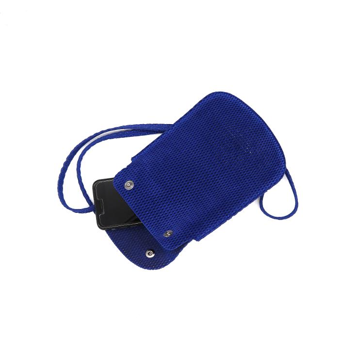 Griesbach – Phone Bag aus perforiertem Veloursleder in Farbe Blau - 1