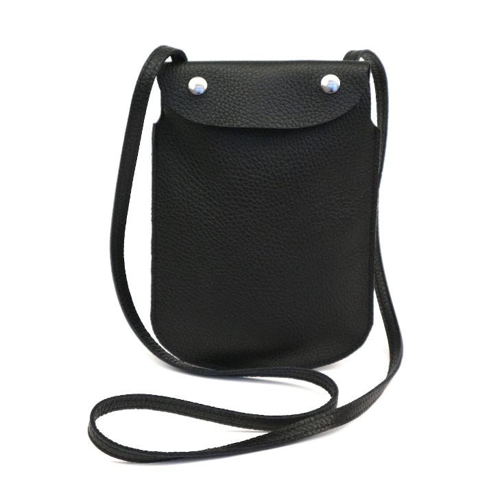 Griesbach – Phone Bag aus schwarzem strukturiertem Leder