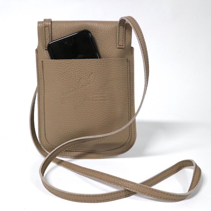 Griesbach – Phone Bag aus strukturiertem Leder Farbe Greige - 0