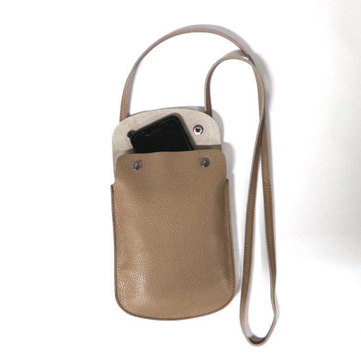 Griesbach – Phone Bag aus strukturiertem Leder Farbe Greige - 1