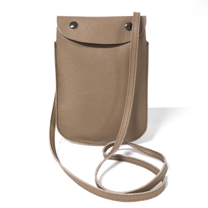 Griesbach – Phone Bag aus strukturiertem Leder Farbe Greige