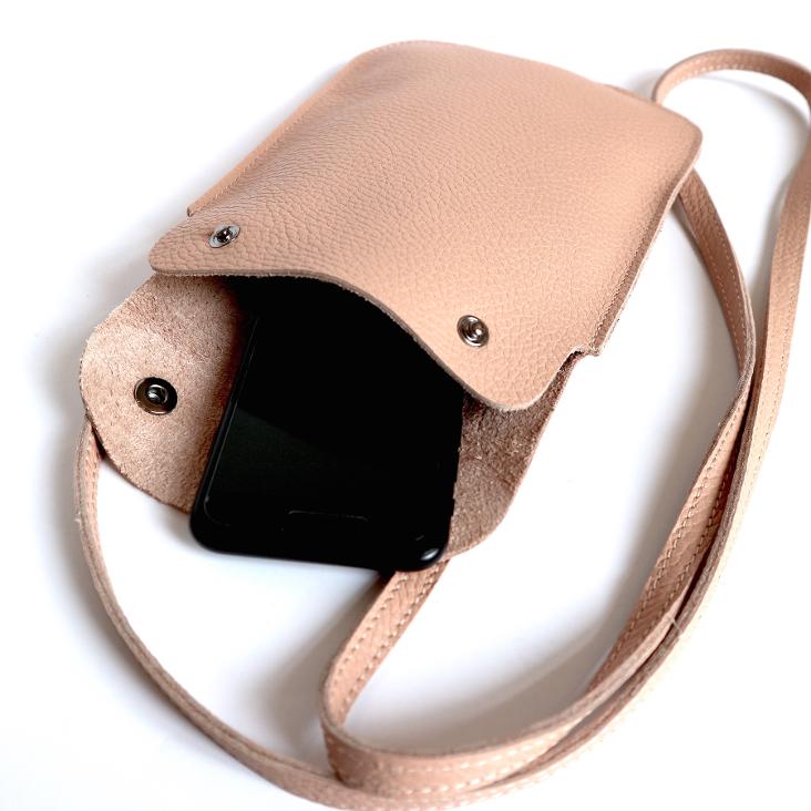 Griesbach – Phone Bag aus strukturiertem Leder Farbe Rosa - 0