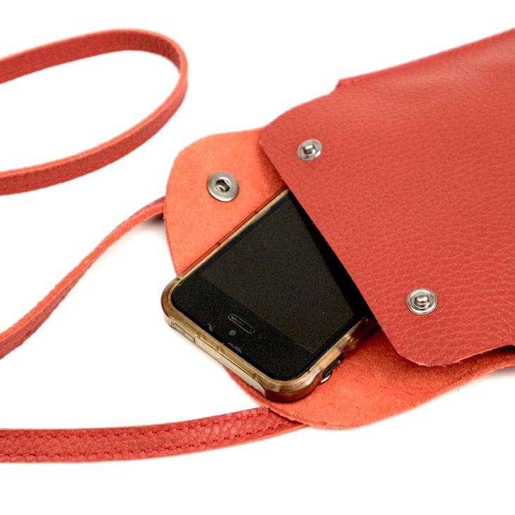 Griesbach – Phone Bag aus strukturiertem Leder Farbe Rot - 1