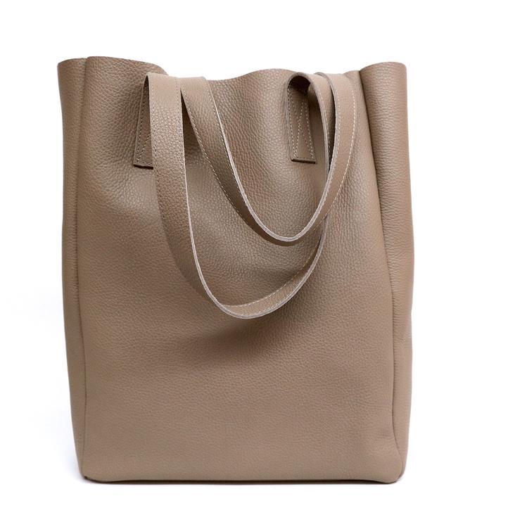 Griesbach – Simple Tote Bag aus strukturiertem Leder Farbe Greige