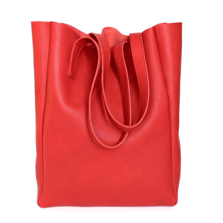 Griesbach – Simple Tote Bag aus strukturiertem Leder Farbe Rot