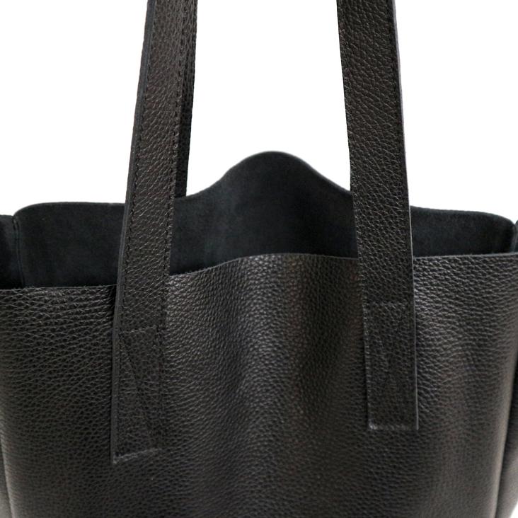 Griesbach – Simple Tote Bag aus strukturiertem Leder Farbe Schwarz - 2