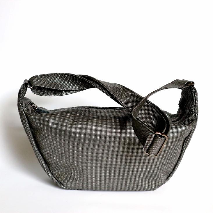 Griesbach – Small Mia Bag in geprägtem Leder in Metallic-Optik Farbe Graphit