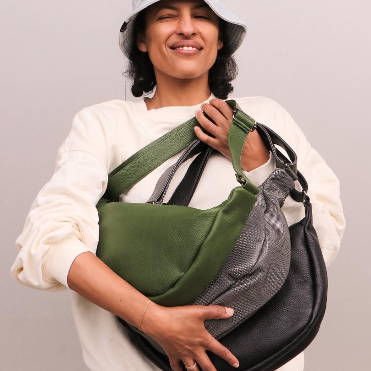 Griesbach – Small Mia Bag in strukturiertem Leder Farbe Schwarz - 1