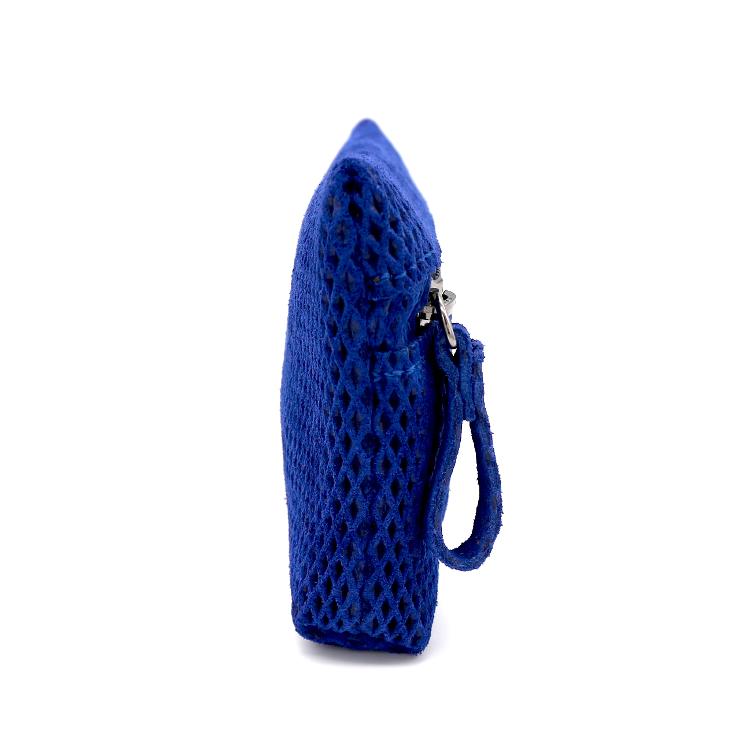 Griesbach – Small Paros Pouch in perforiertem Veloursleder Farbe Blau - 0